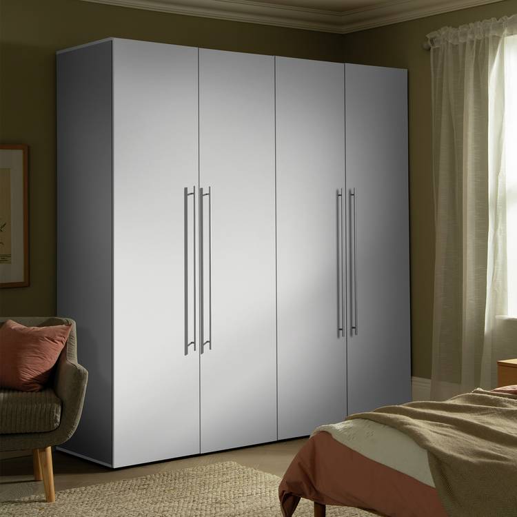 Habitat Atlas 4 Door Wardrobe - White 0