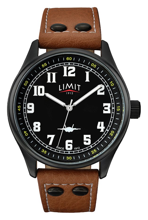 Limit Men's Tan Faux Leather Strap Watch