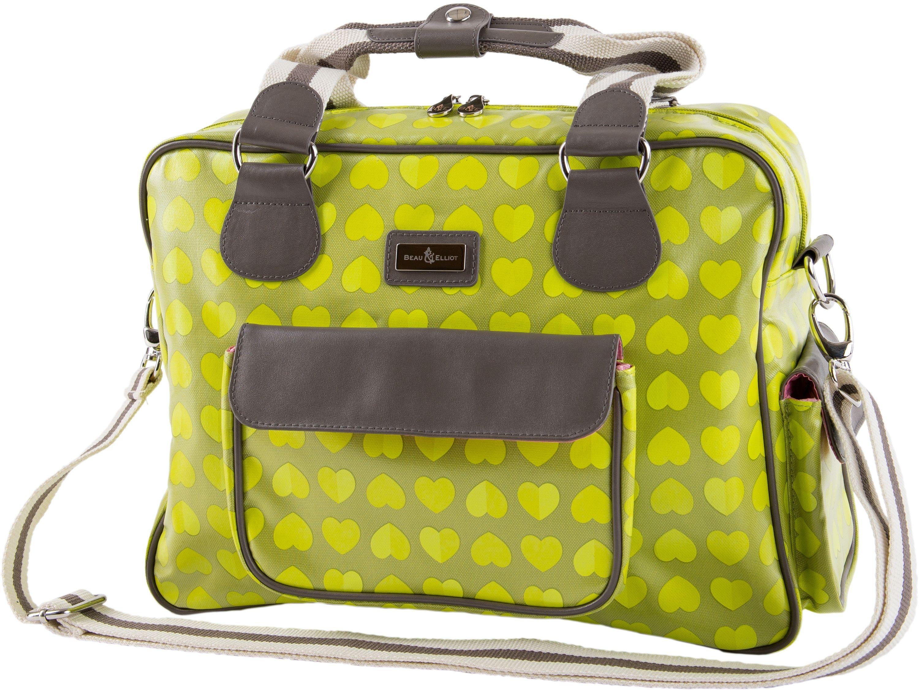 Beau and Elliot Confetti Baby Changing Bag - Lime.