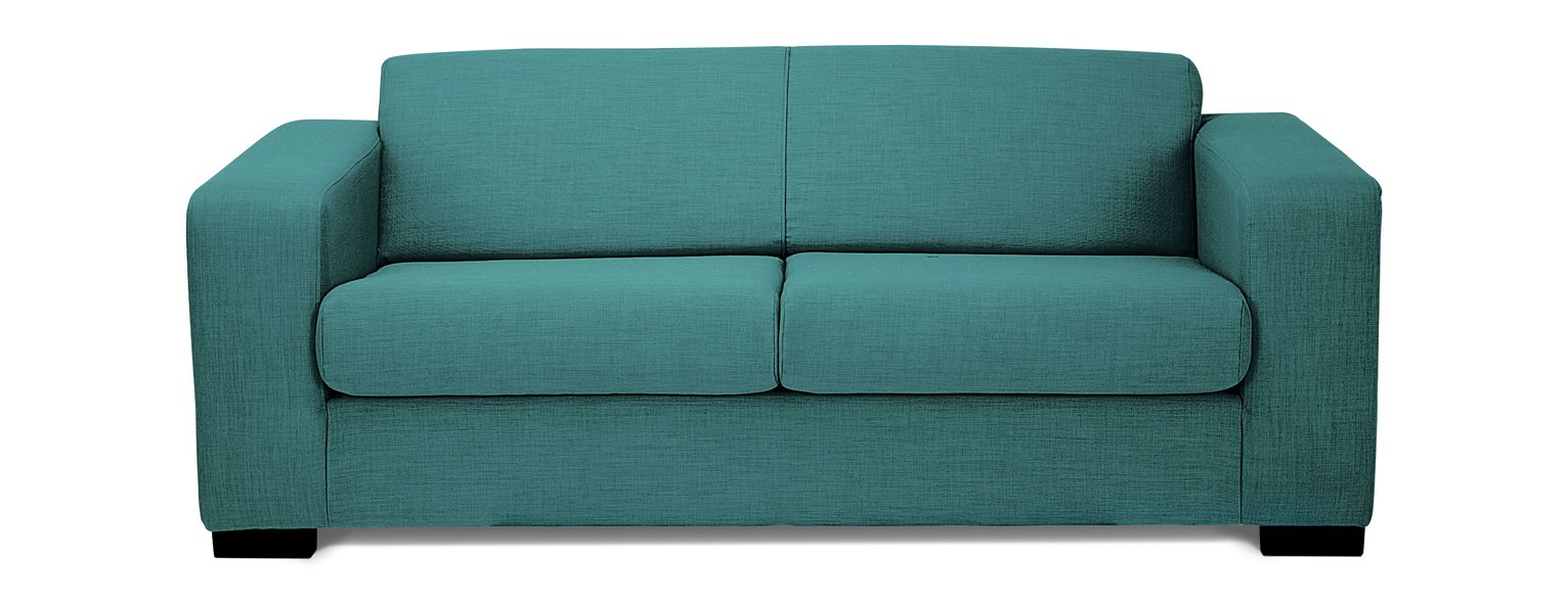 Argos Home Ava Compact 3 Seater Fabric Sofa - Teal