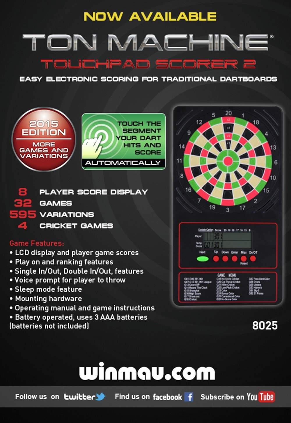 Winmau Touchpad 2 Electronic Darts Scorer Review