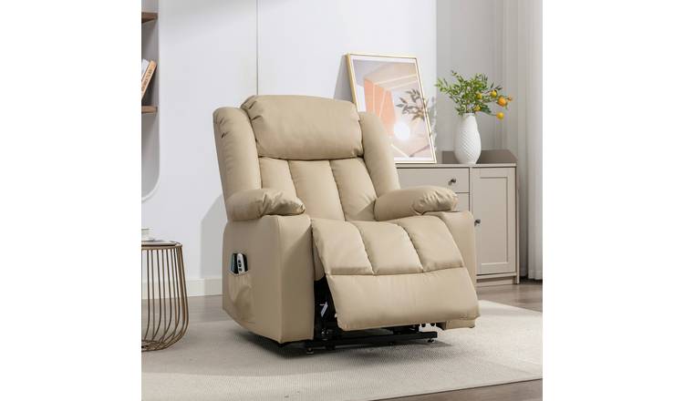 Artemis Home Sheridan Dual Motor Electric Massage Heat Recliner - Cream