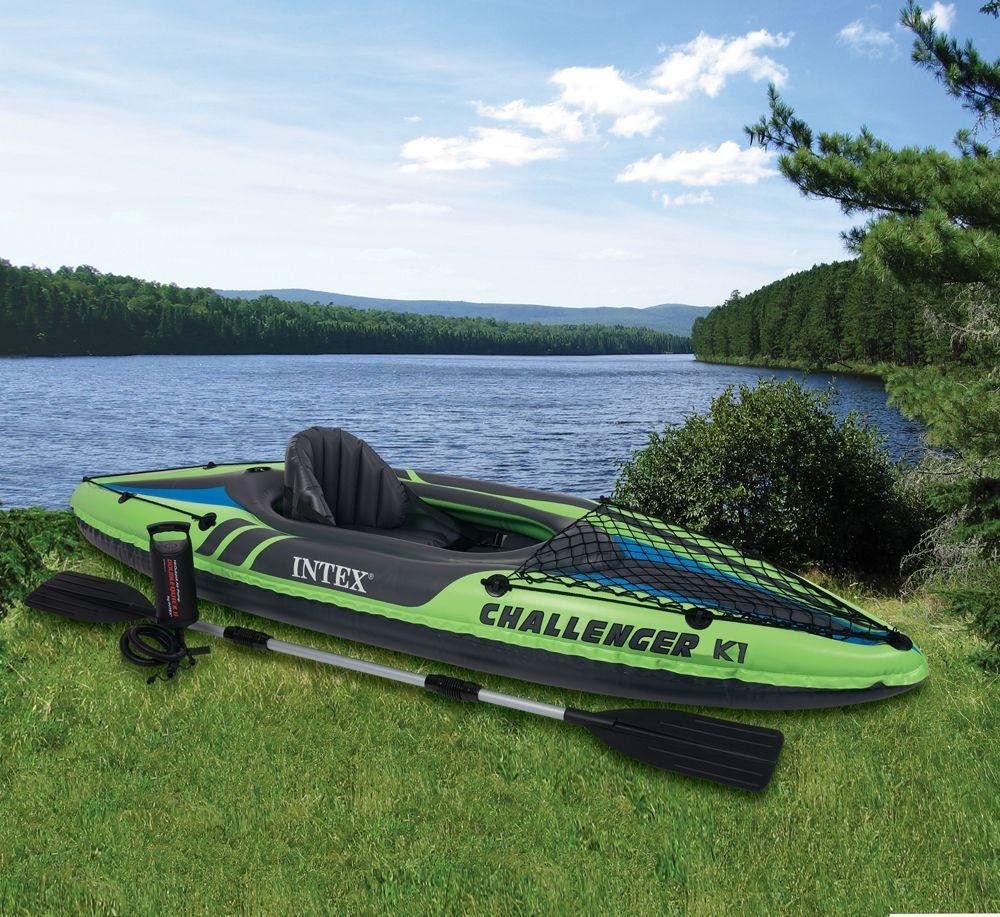 Intex Challenger K1 Kayak - Green and Black.