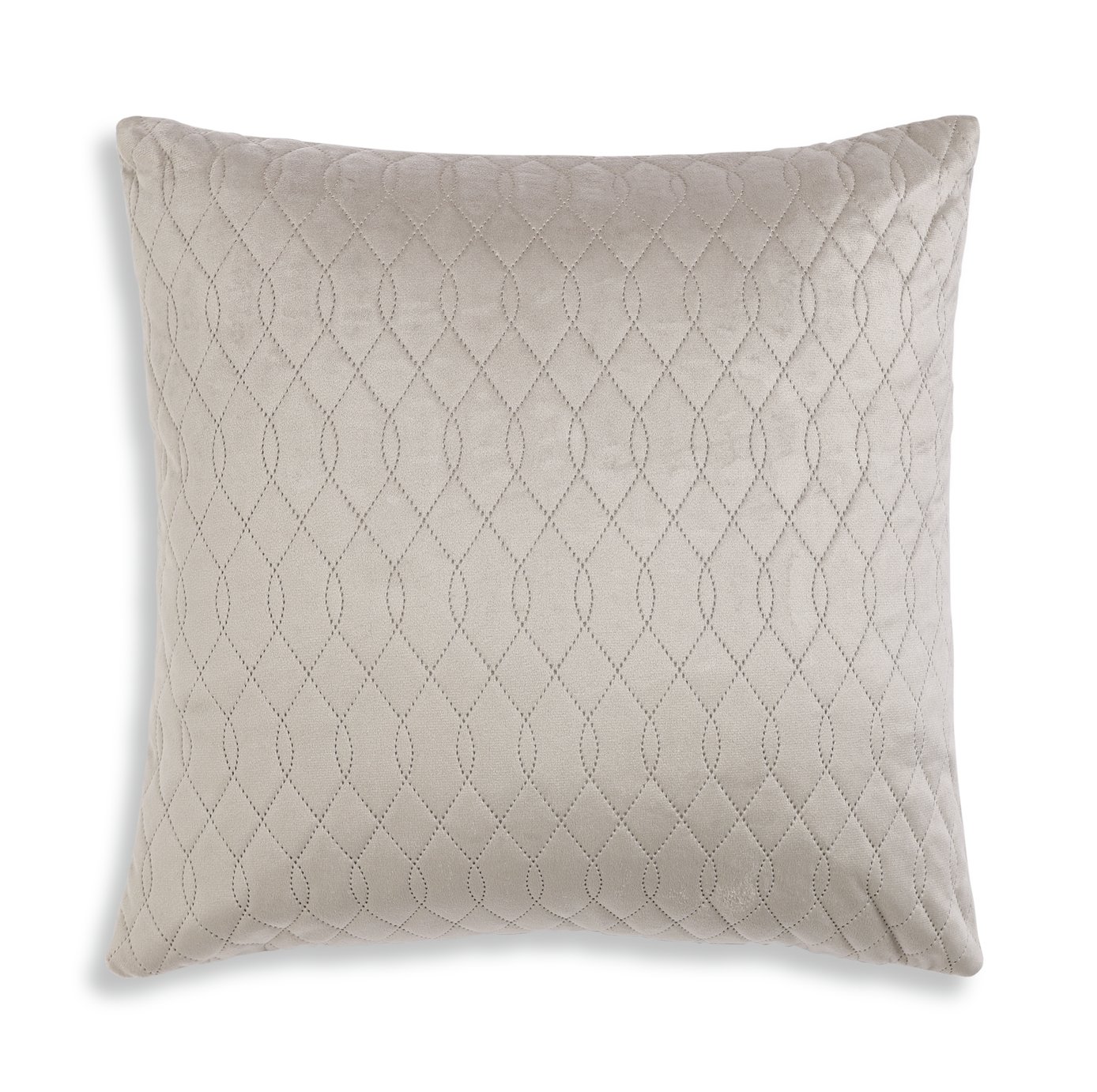 Habitat Plain Pinsonic Cushion - Taupe - 43x43cm