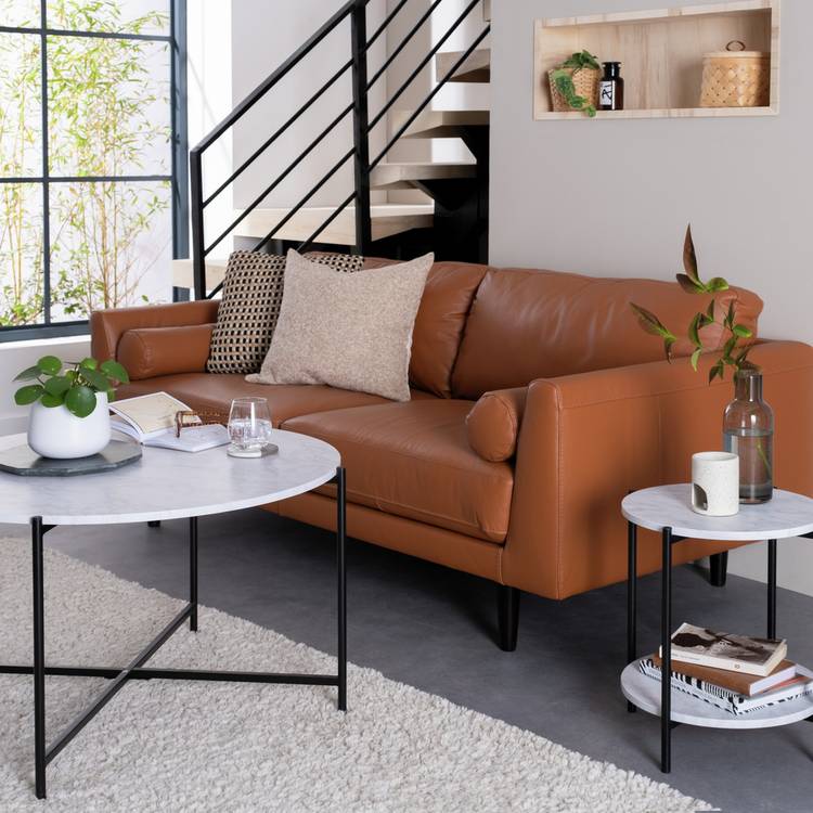 Argos Home Jules Side Table - Black & White 0