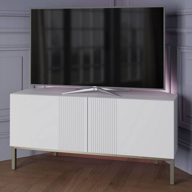 Frank Olsen Iona 2 Door Corner TV Unit - White 0