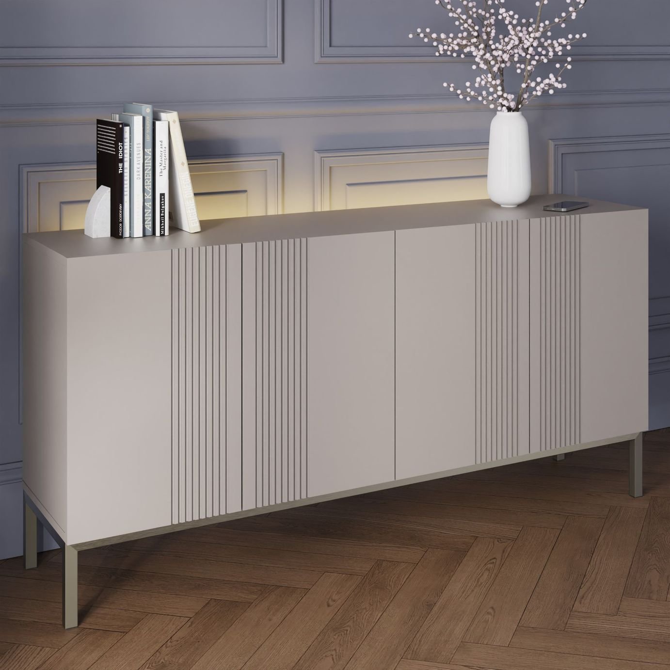 Frank Olsen Iona 4 Door Sideboard - Grey