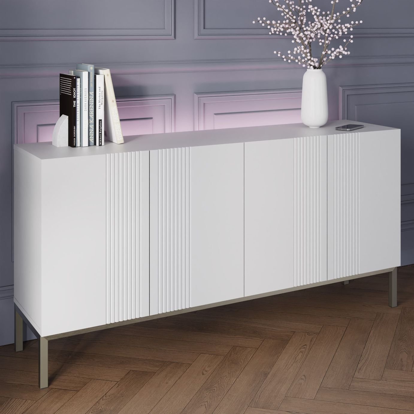 Frank Olsen Iona 4 Door Sideboard - White