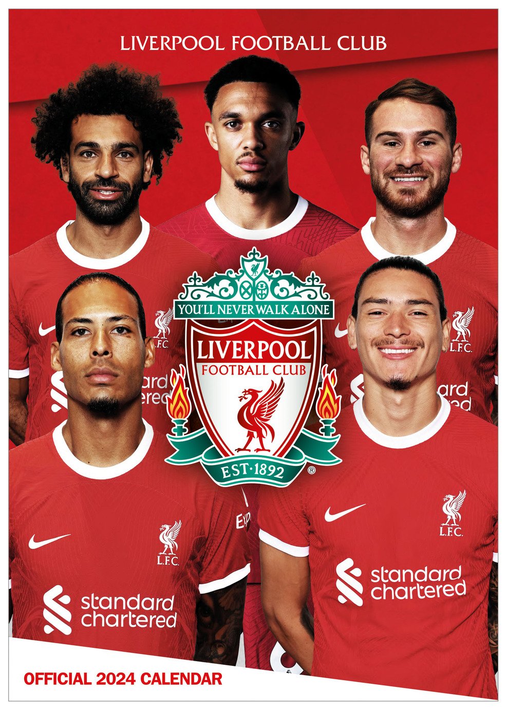 Liverpool FC A3 Calendar 2024