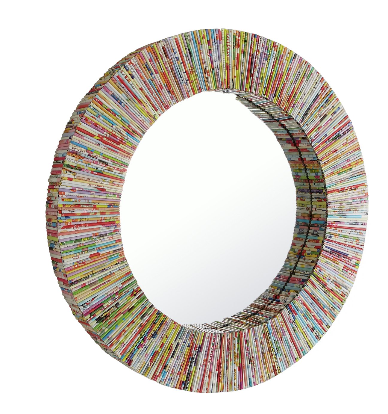 Habitat Cohen Recycled Magazine Round Wall Mirror Reviews Updated