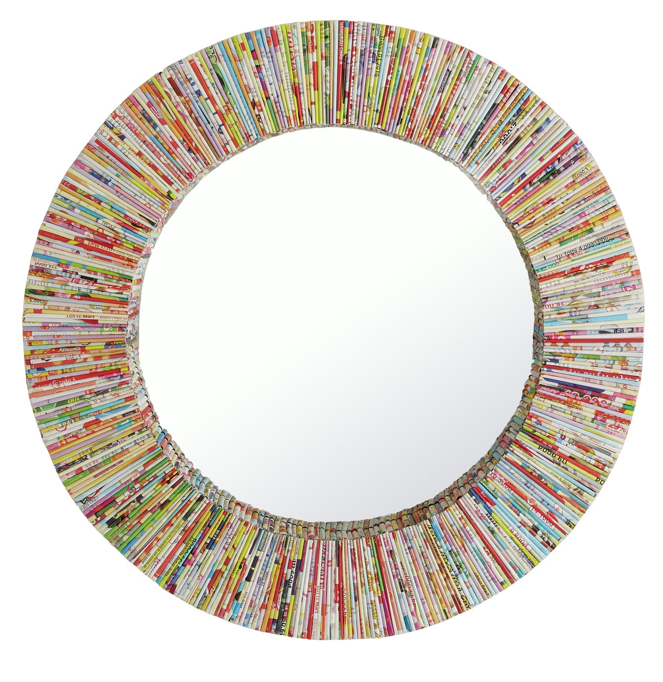 Habitat Cohen Recycled Magazine Round Wall Mirror Reviews - Updated ...