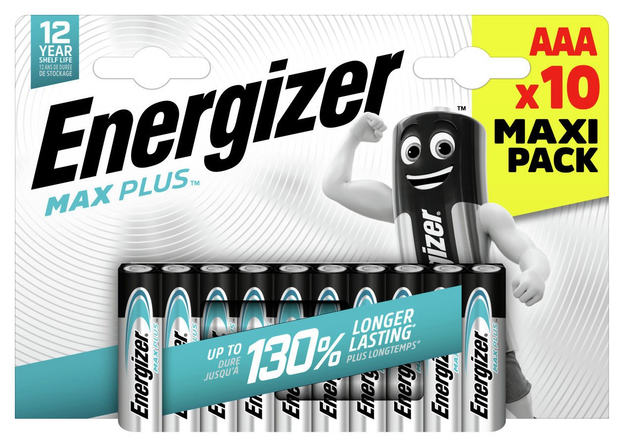 Energizer Max Plus AAA Batteries - Pack of 10