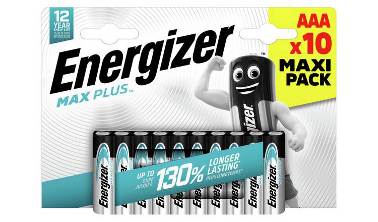 Energizer Max Plus AAA Batteries - Pack of 10
