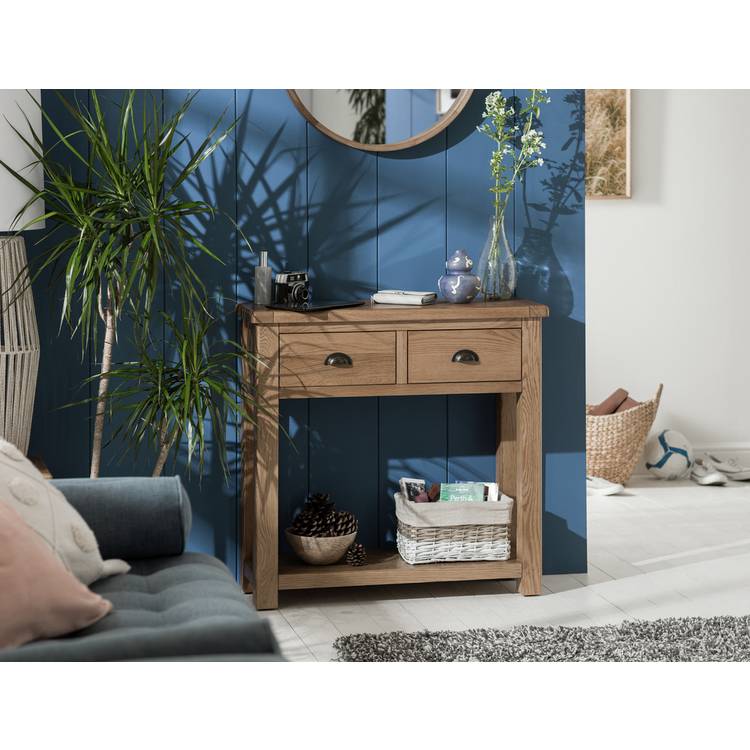 Argos Home Kent 2 Drawer Console Table - Oak 0