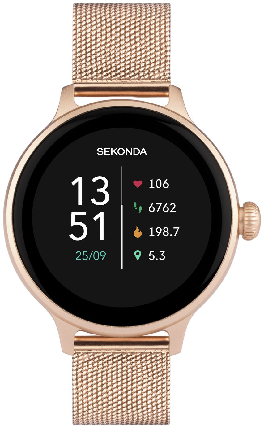 Sekonda Connect Rose Gold Mesh Strap Calling Smart Watch