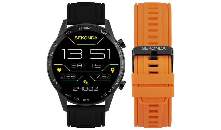 Buy Sekonda Active Plus Black Metal Case Smart Watch Gift Set