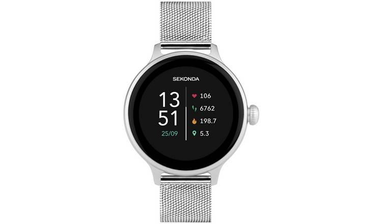 Sekonda Connect Silver Mesh Strap Calling Smart  Watch