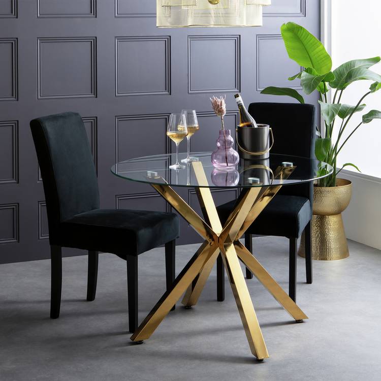 Argos Home Alice 4 Seater Dining Table - Gold 0