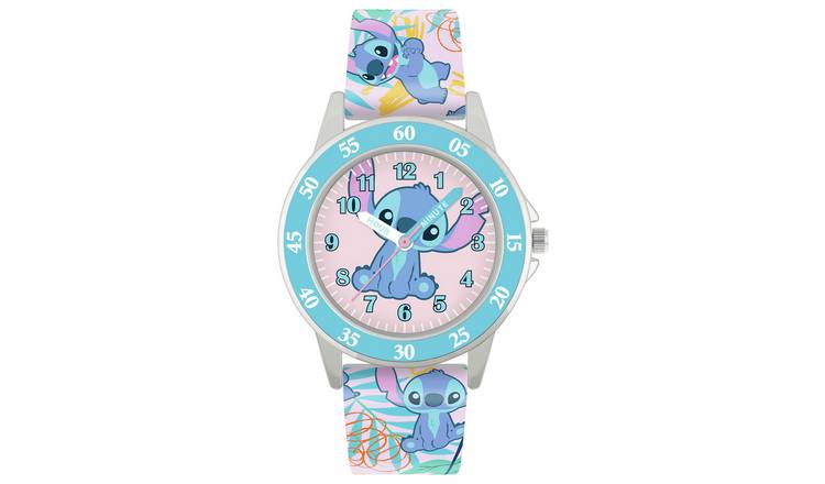Disney Lilo and Stitch Blue Printed Time Teacher Strap Watch