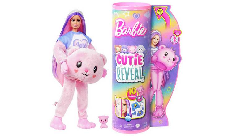 Buy Barbie Cutie Reveal Cozy Cute Tees Teddy Plush Doll Argos