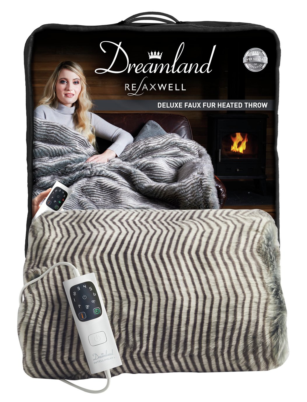 Relaxwell by Dreamland Zebra Print Faux Fur Heated Throw Review