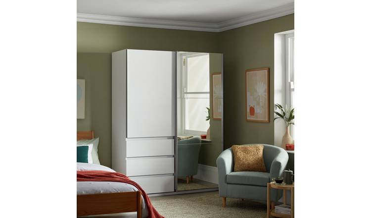 Holsted mirrored deals wardrobe