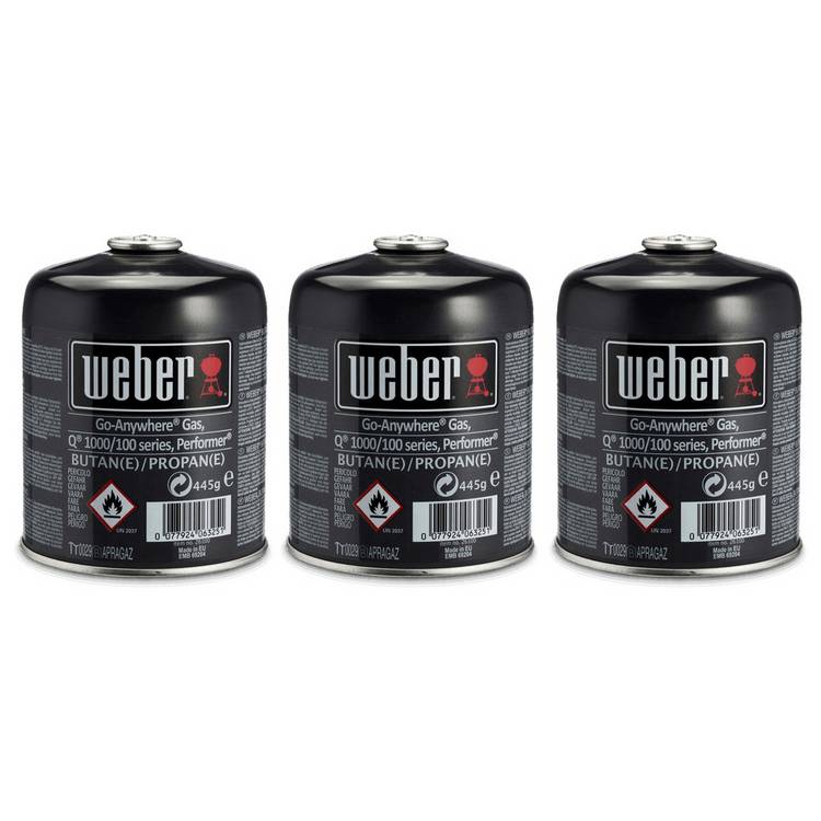 Weber Gas Canister 1.8kg - Pack Of 3 0
