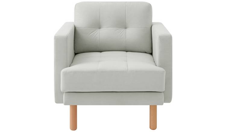 Argos grey best sale velvet chair