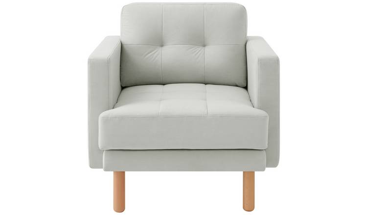 Habitat Newell Fabric Armchair - Light Grey