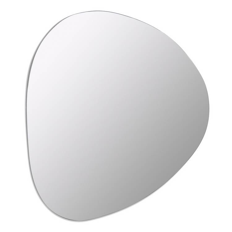 Habitat Black Frameless Irregular Wall Mirror 109x94cm