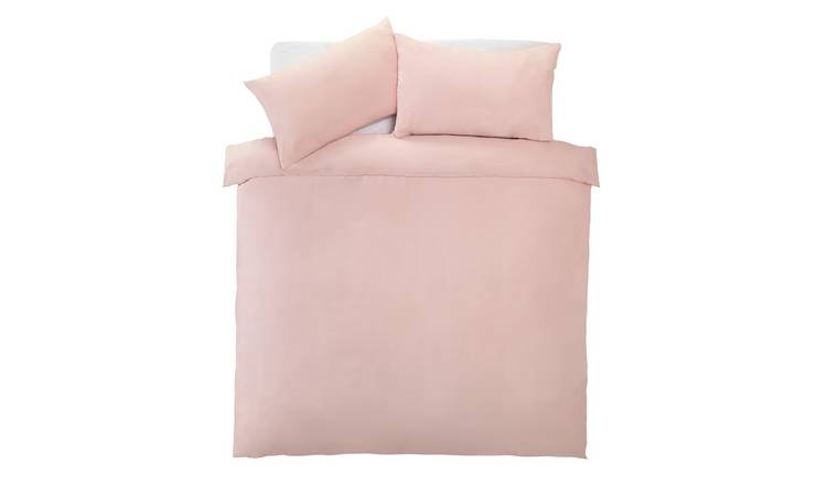 Silentnight Supersoft Plain Blush Pink Bedding Set - Double