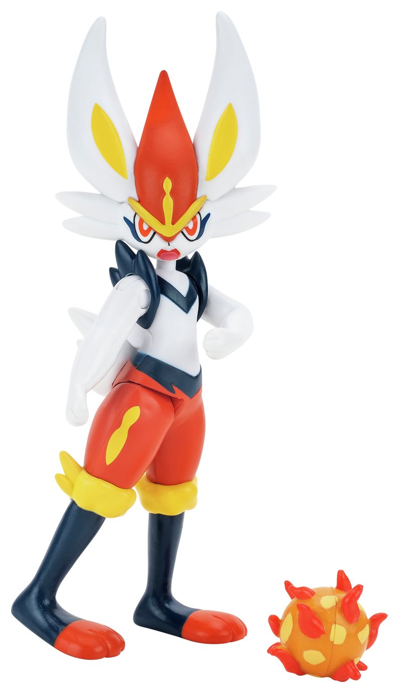 Pokémon 4.5' Cinderace Battle Feature Figure