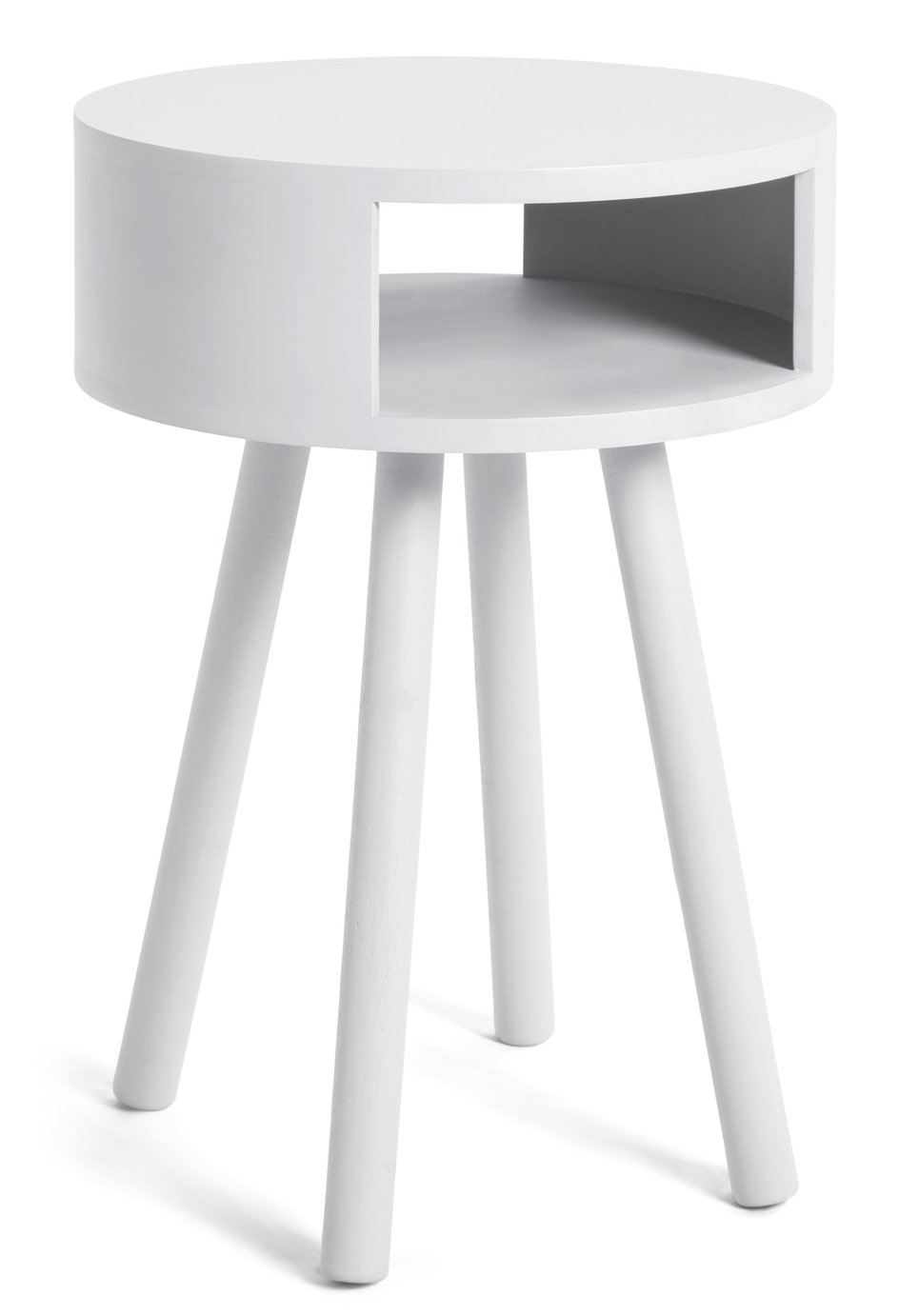 Habitat Rue 1 Drawer Side Table - White