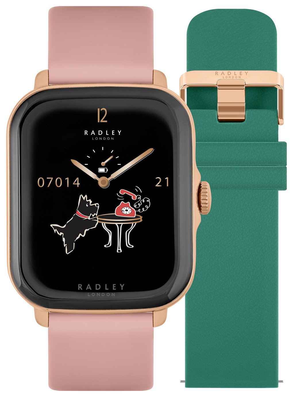 Radley Series 20 Pink and Green Strap Smart Watch Set
