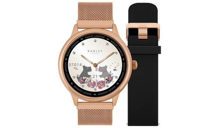 Buy Radley Series 19 Ladies Black Silicone Strap Smart Watch Set