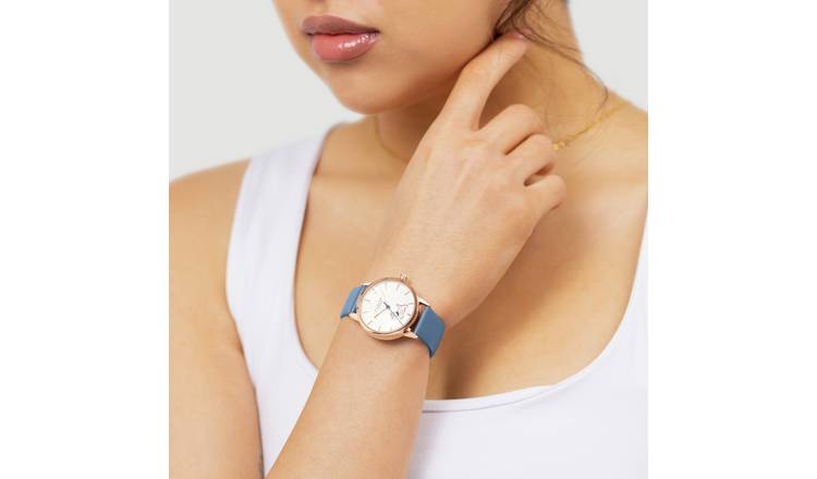 Buy Radley Blue Leather Strap Watch With Studs And Bracelet Set