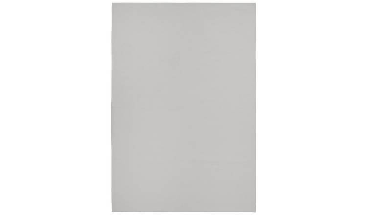 Argos Home Plain Grey Cotton Flatweave Rug - 90x60cm
