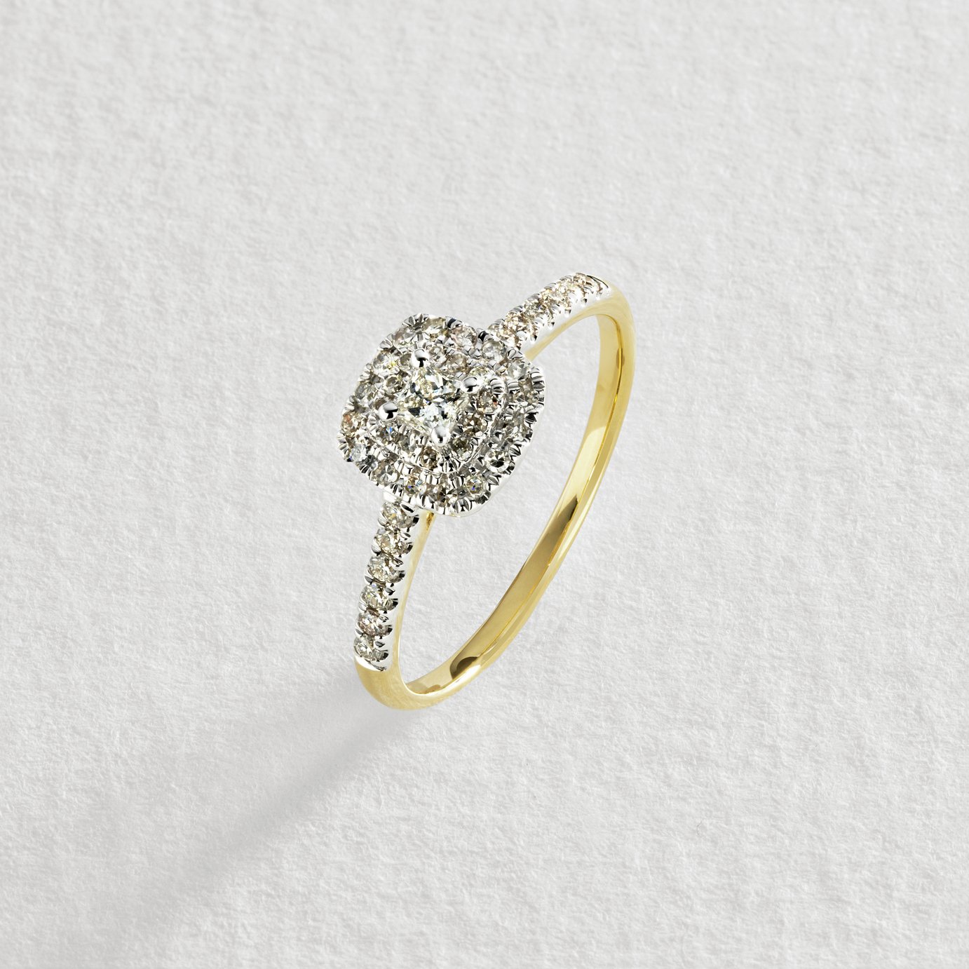 Revere 9ct Yellow Gold 0.35ct Diamond Engagement Ring - K