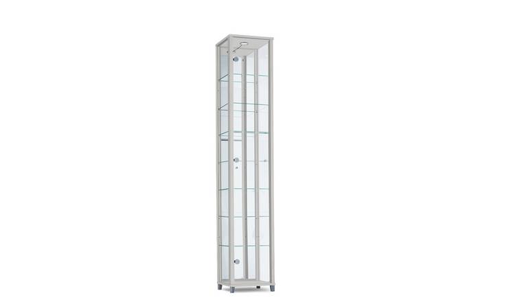 Argos Home 7 Shelf Glass Tall Display Cabinet - Silver