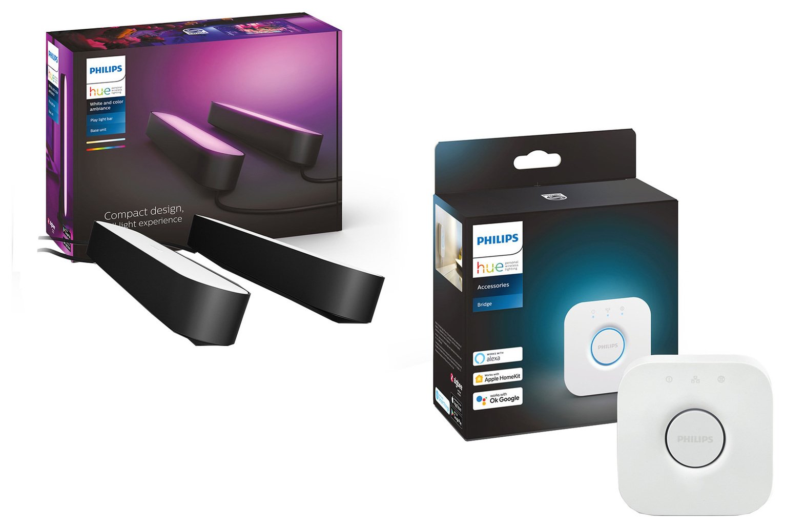 Philips Hue Play White and Colour Smart LED Lightbar 2-Pack