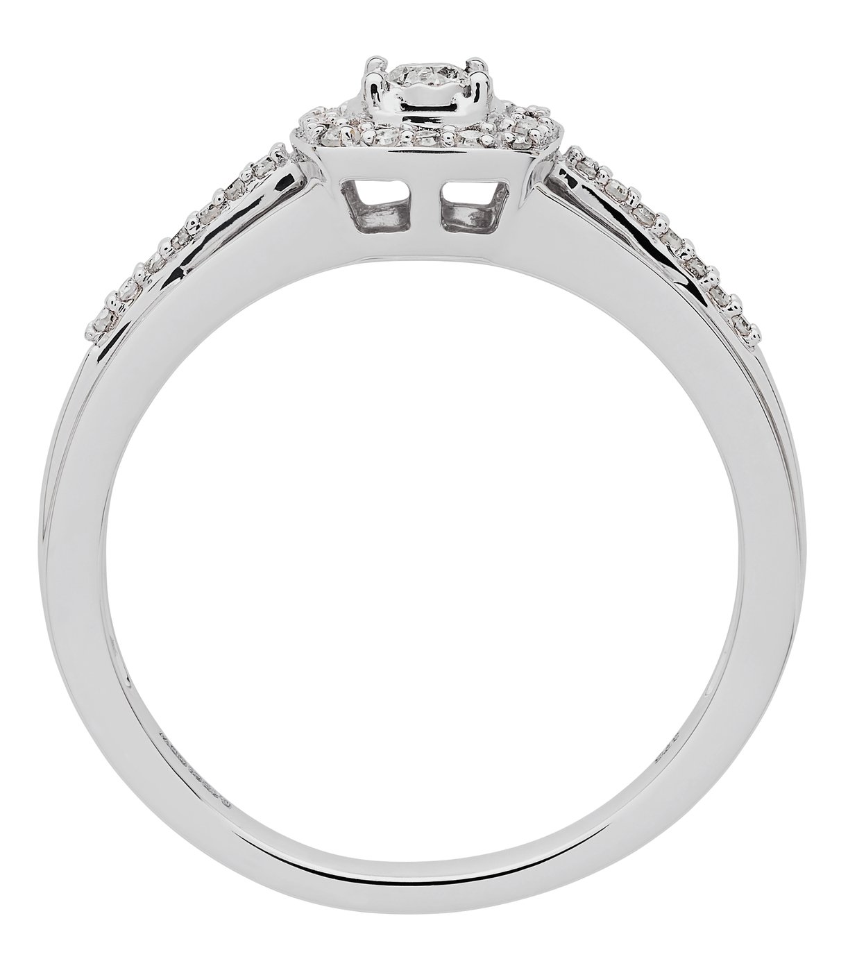 Revere 9ct White Gold 0.15ct tw Diamond Halo Ring Review