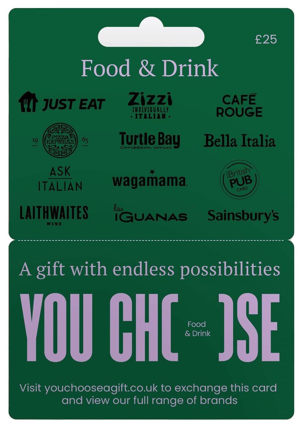 You Choose Food & Drink 25 GBP Gift Card
