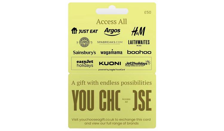 You Choose All Access 50 GBP Gift Card