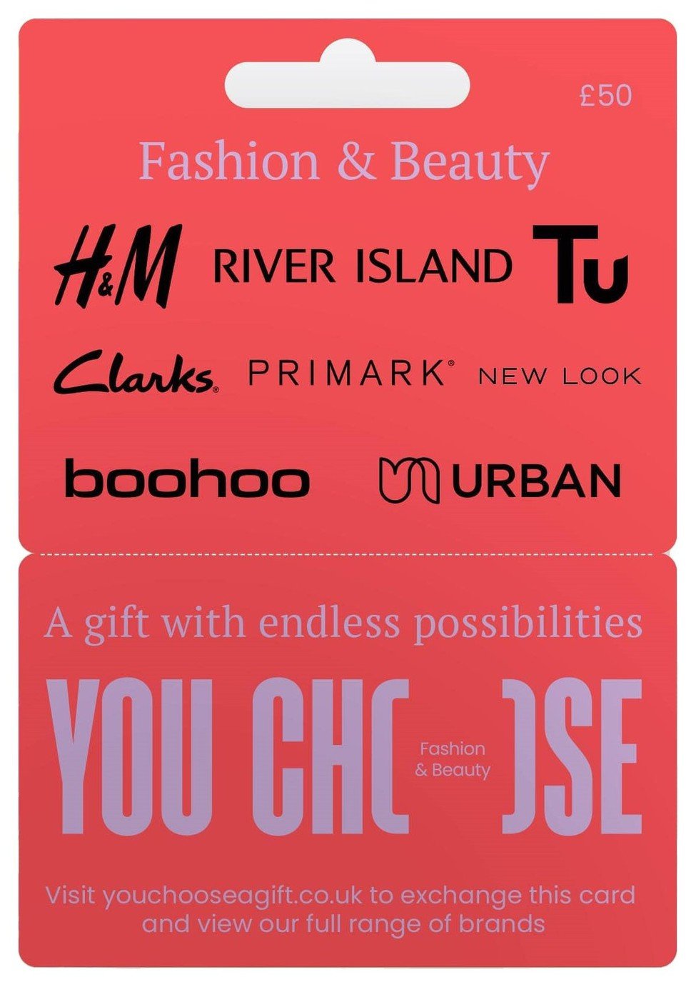 You Choose Fashion & Beauty 50 GBP Gift Card