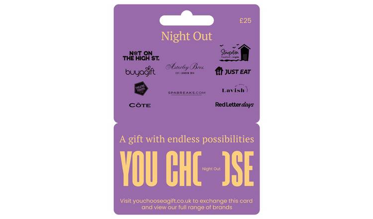 You Choose Night Out 25 GBP Gift Card