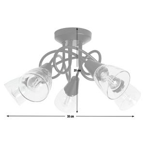 Buy Argos Home Curico Metal 5 Light Flush Ceiling Light Black Ceiling lights Argos