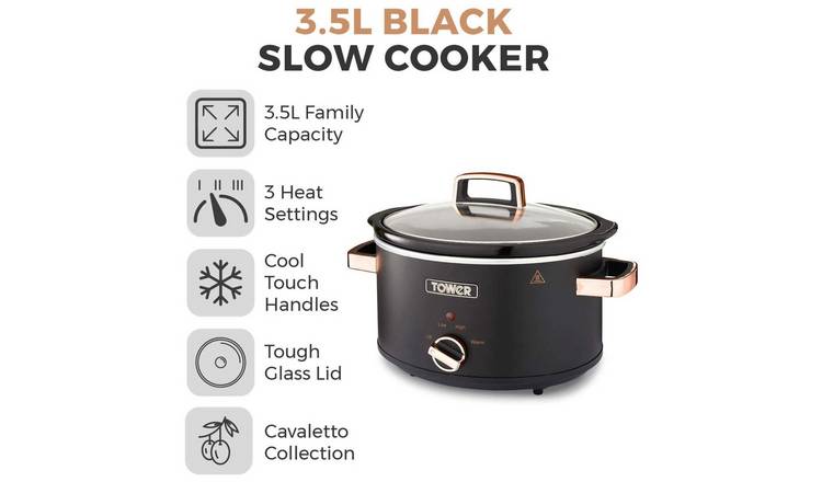 Buy Tower Cavaletto 3.5L Slow Cooker - Black, Slow cookers