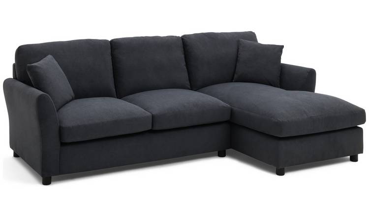 Argos black outlet corner sofa