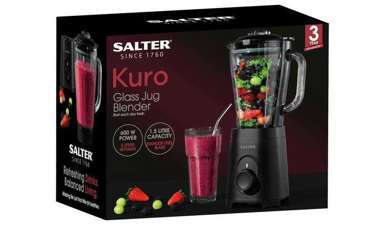 Buy Salter EK5531MBLK Kuro 1.5L Glass Jug Blender, Blenders and smoothie  makers