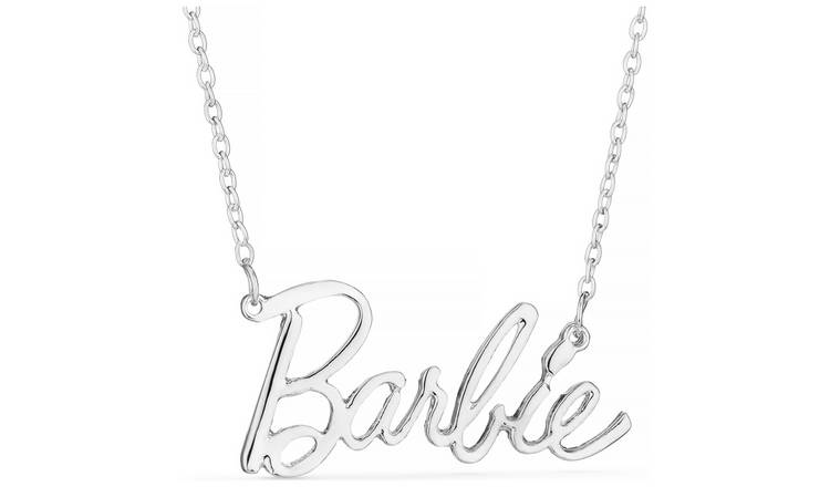 Silver Barbie necklace brand new 18 inch - Depop